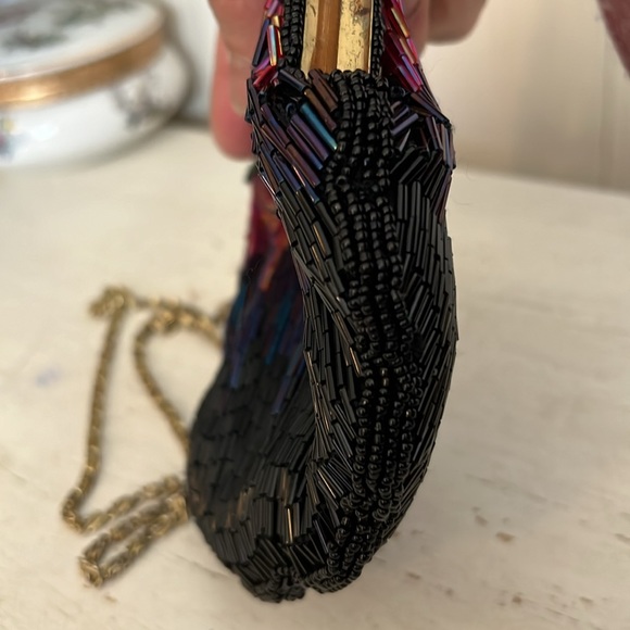 Vintage La Regale beaded Hong Kong evening bag clutch - Picture 6 of 8